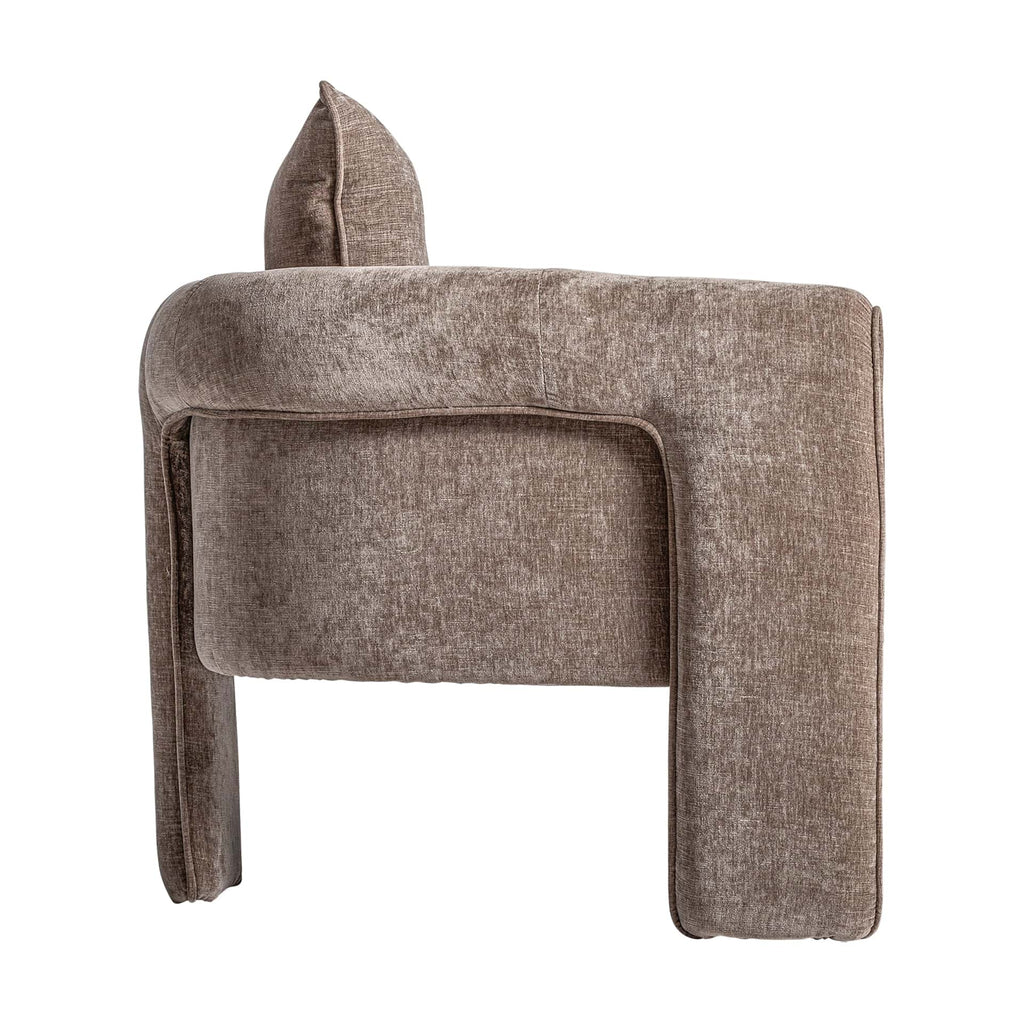 Taupe Sessel im Art Deco Design