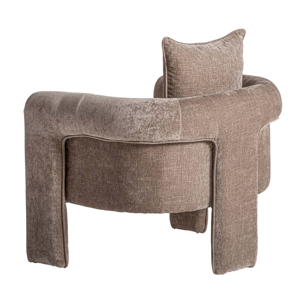 Taupe Sessel im Art Deco Design