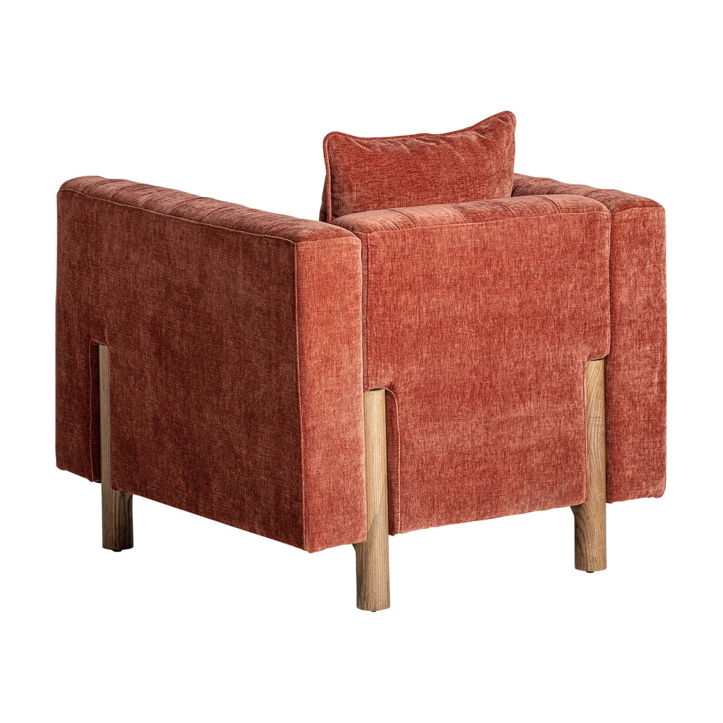 Art Deco Sessel in Burgund