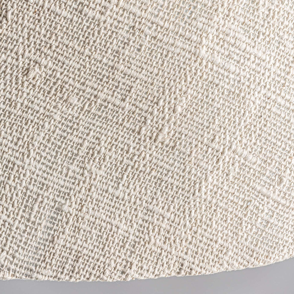 Handgefertigte Boho Deckenleuchte in Weiss mit Rattan 