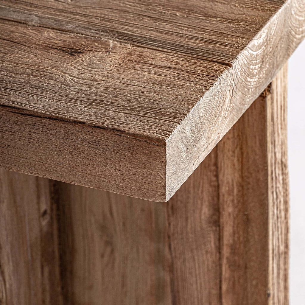 Eckiger Outdoor Beistelltisch aus Suarholz 