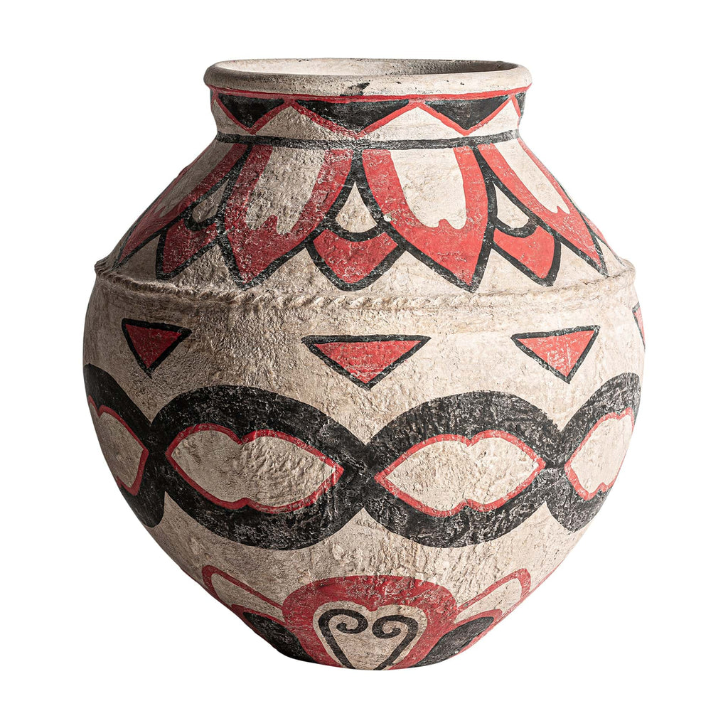 Handgefertigte Ethno Vase aus Terrakotta