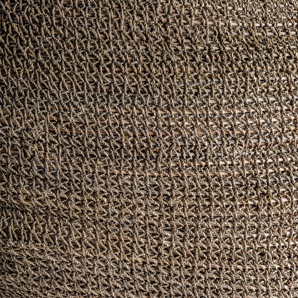 Handgefertigte Boho Deckenleuchte aus Palmenholz in Braun