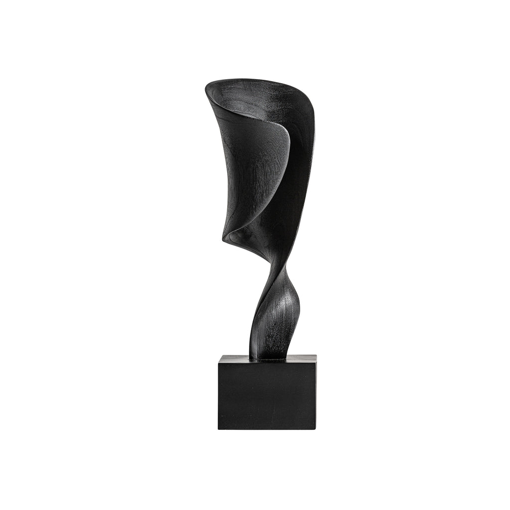Dekofigur im Ethno-Stil aus schwarzem Teakholz – handgefertigte Skulptur Unikat
