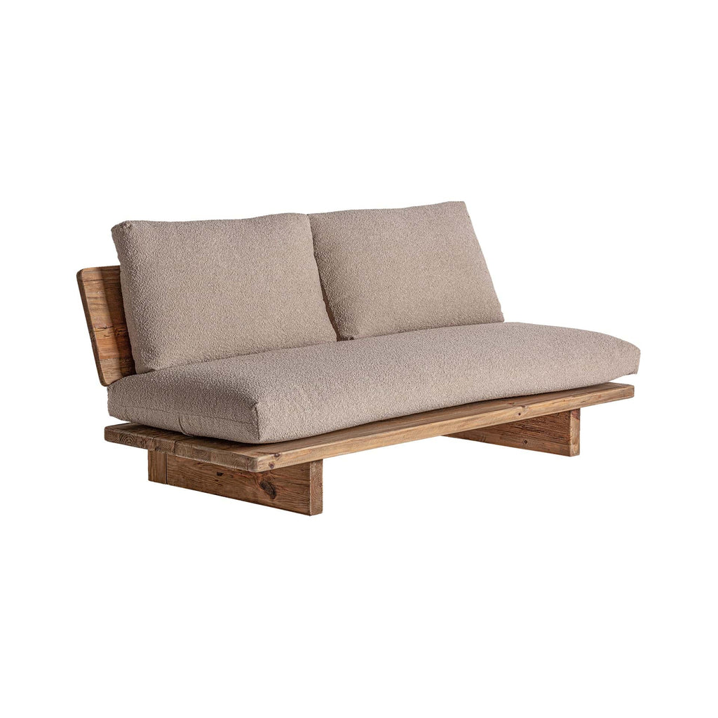 Outdoor Sofa aus Recyceltem Kiefernholz Naturfarben
