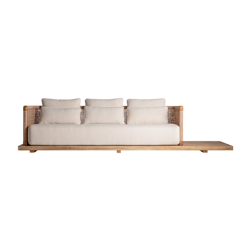 Outdoor Boho Sofa mit Geflecht