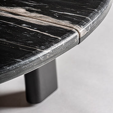 schwarzer couchtisch holz und marmor