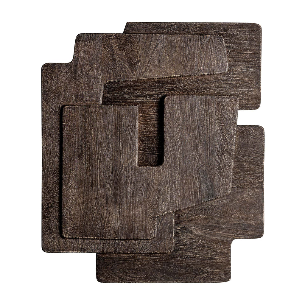 Braunes Wandbild aus Holz - Handmade