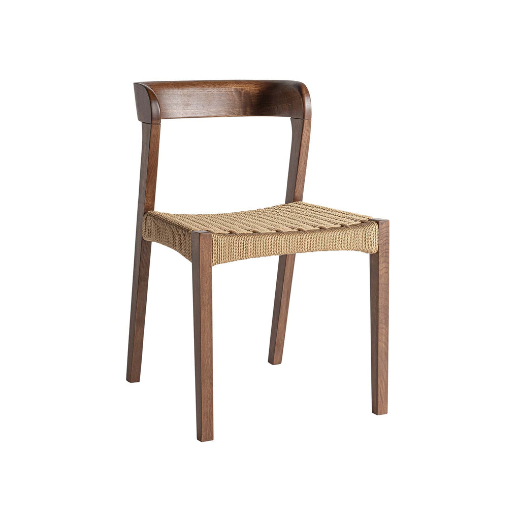 Stühle im Set aus Holz und Geflecht 