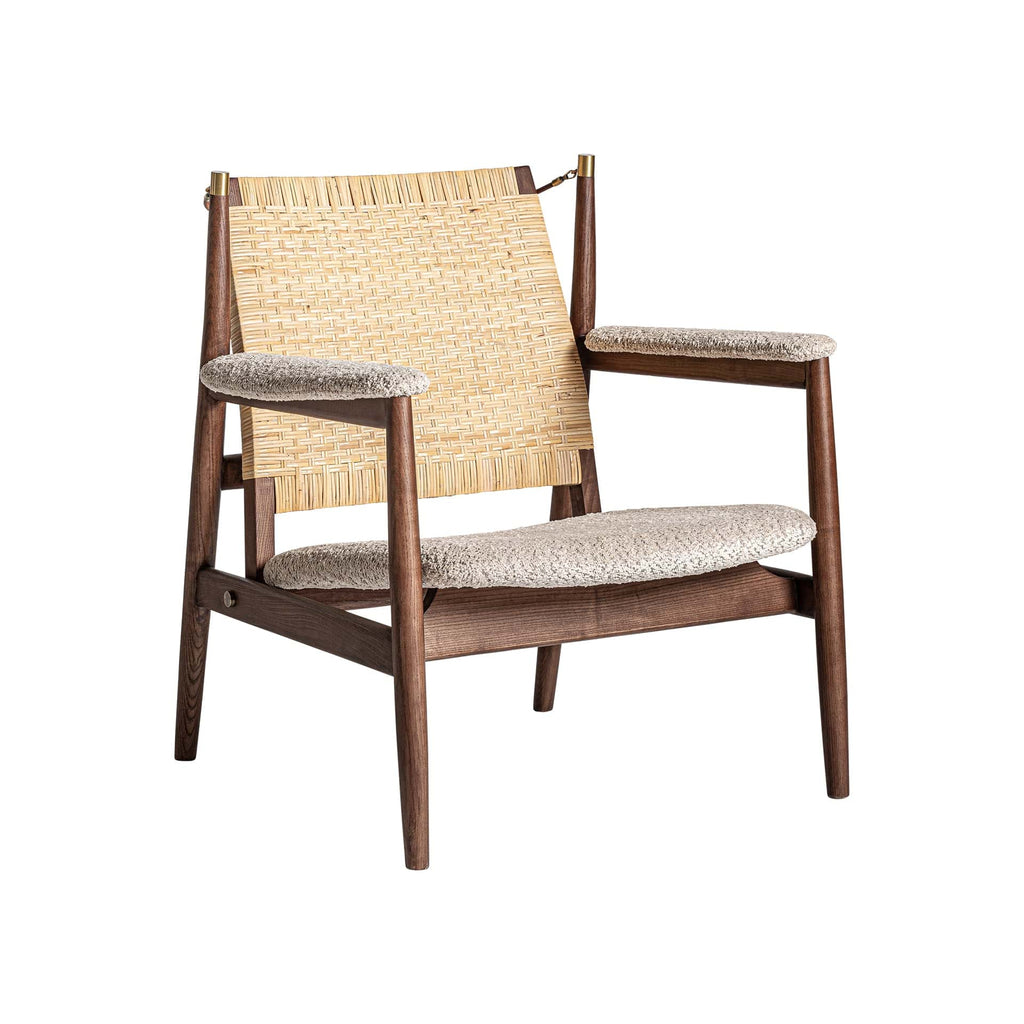 Handmade Boho Sessel aus Holz und Rattan 