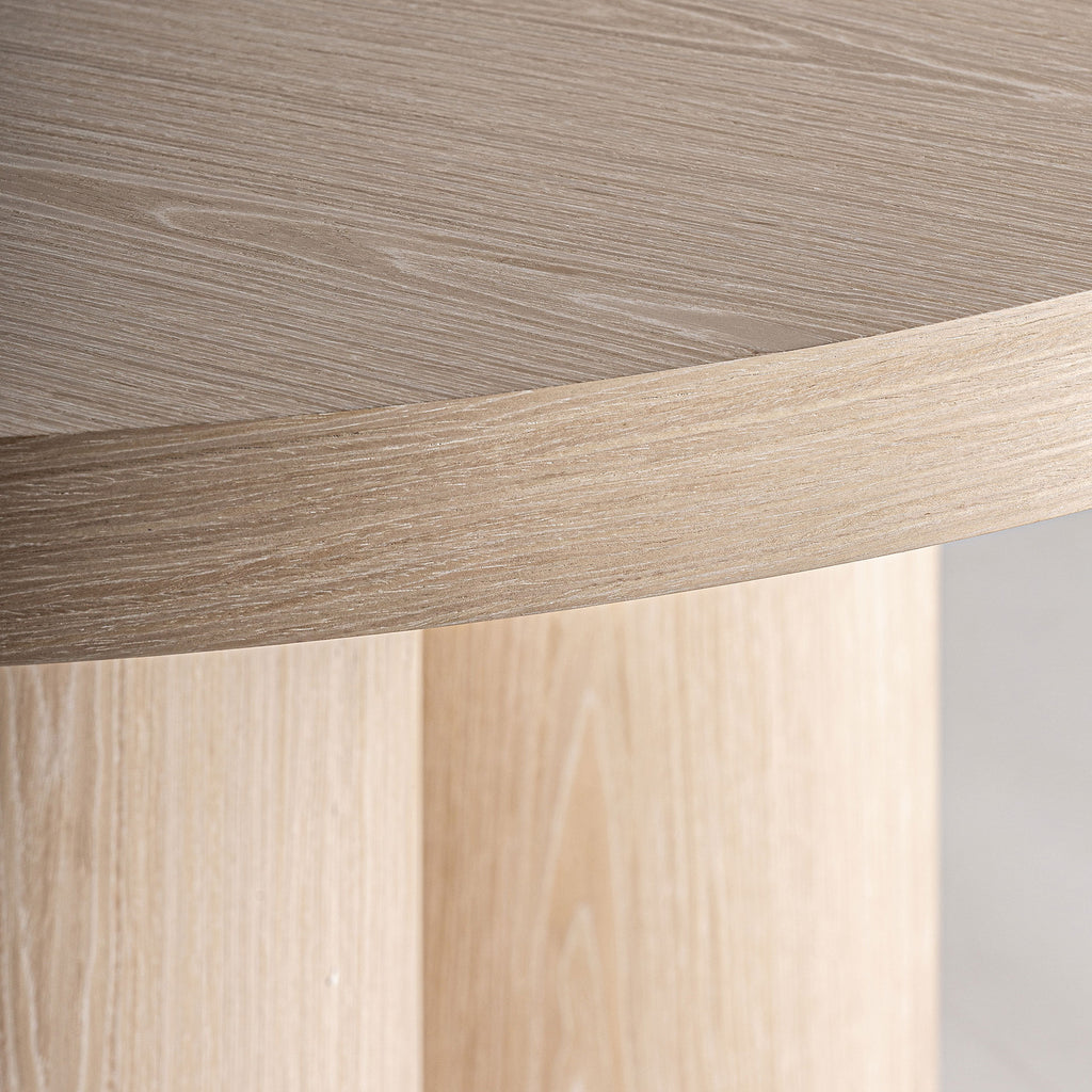 Contemporary Esstisch für 6 personen aus cremefarbenem Eichenfurnier, contemporary design 