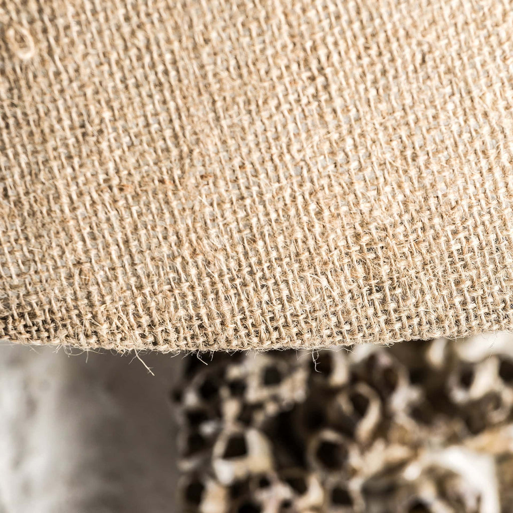 Handgefertigte Terrakotta Tischlampe mit Jute