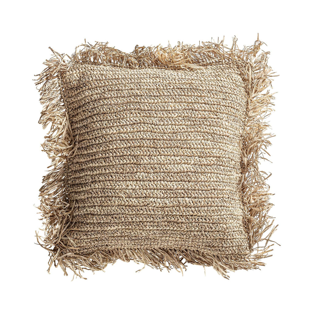 Eckiges Boho Kissen mit Fransen