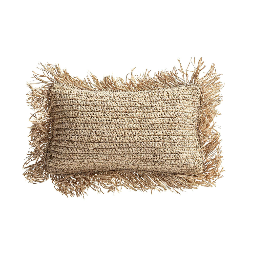 Boho Kissen Braun aus Naturfasern – Handgefertigt