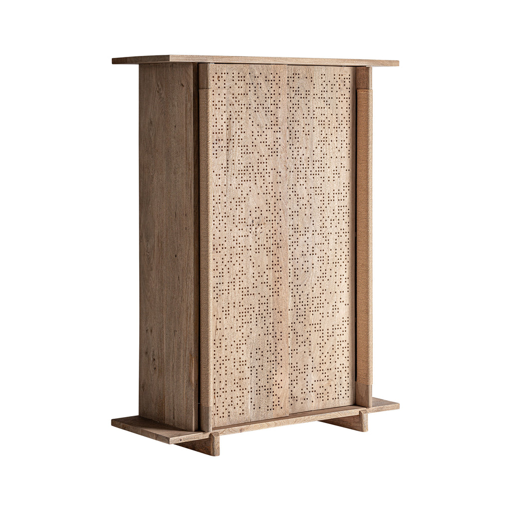 Contemporary Schrank von VICALDESIGN aus hellbraunem Mangoholz, modernes Design mit klaren Linien und umhüllendem Volumen