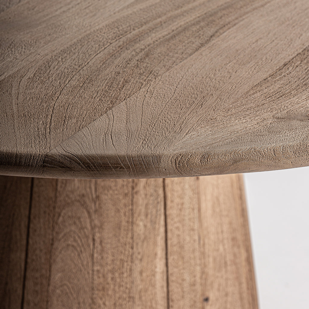 Designer Esttisch VICAL, rund aus Mangoholz 