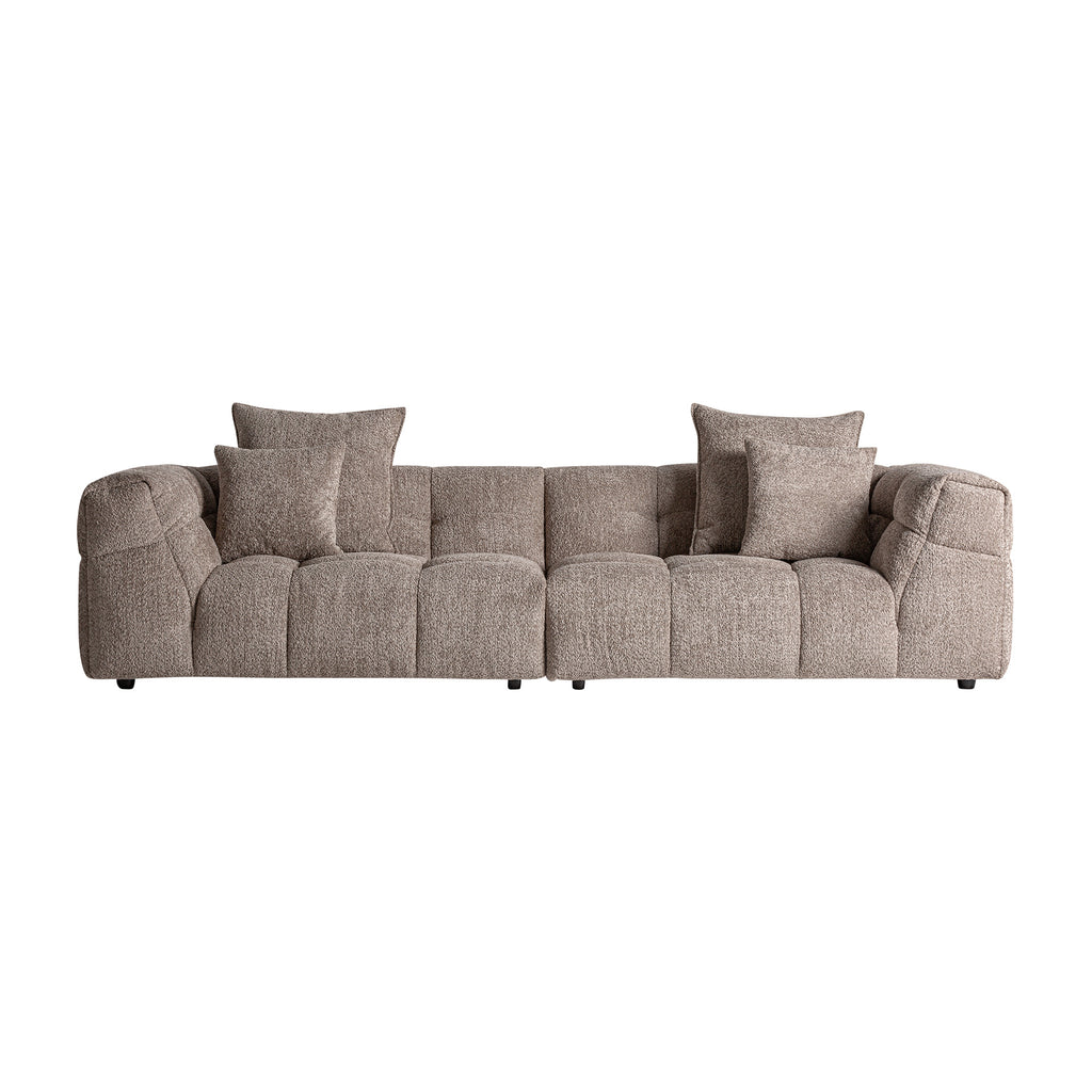 Braunes Viersitzer Sofa