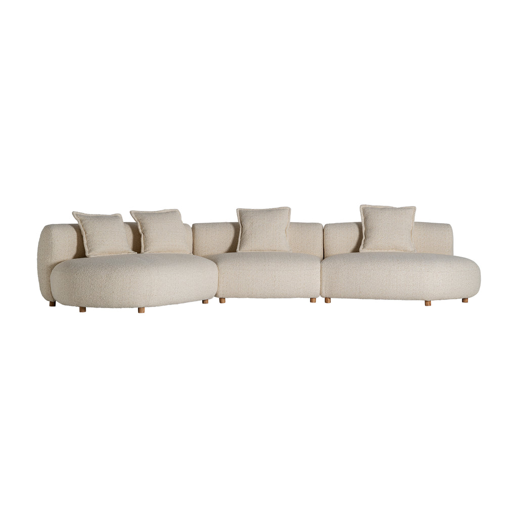 Modernes Sofa in Beige mit Kissen und organischer Form von VICAL