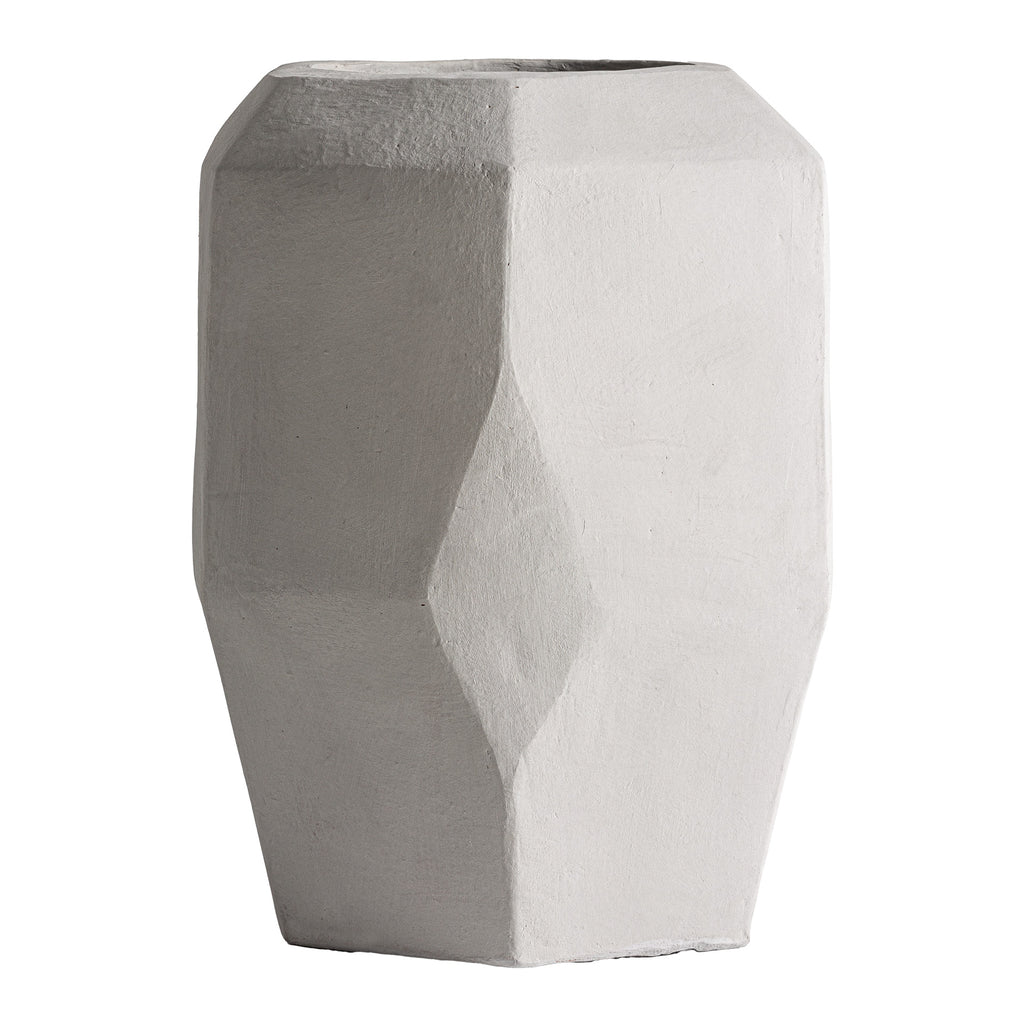 Graue Vase aus Beton und Fiberglas im Contemporary Stil, handgefertigt.