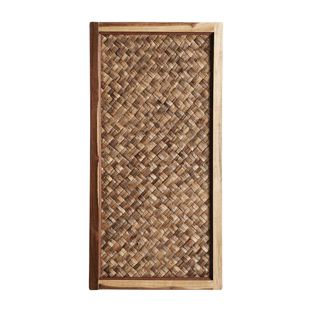 Handgefertigtes Wandpaneel aus Naturfaser in Braun, Boho Stil