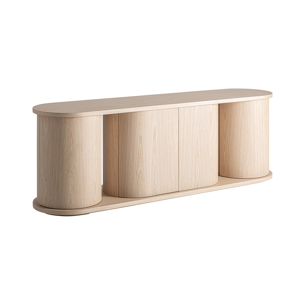 Art Deco Sideboard aus beigefarbener Eiche 