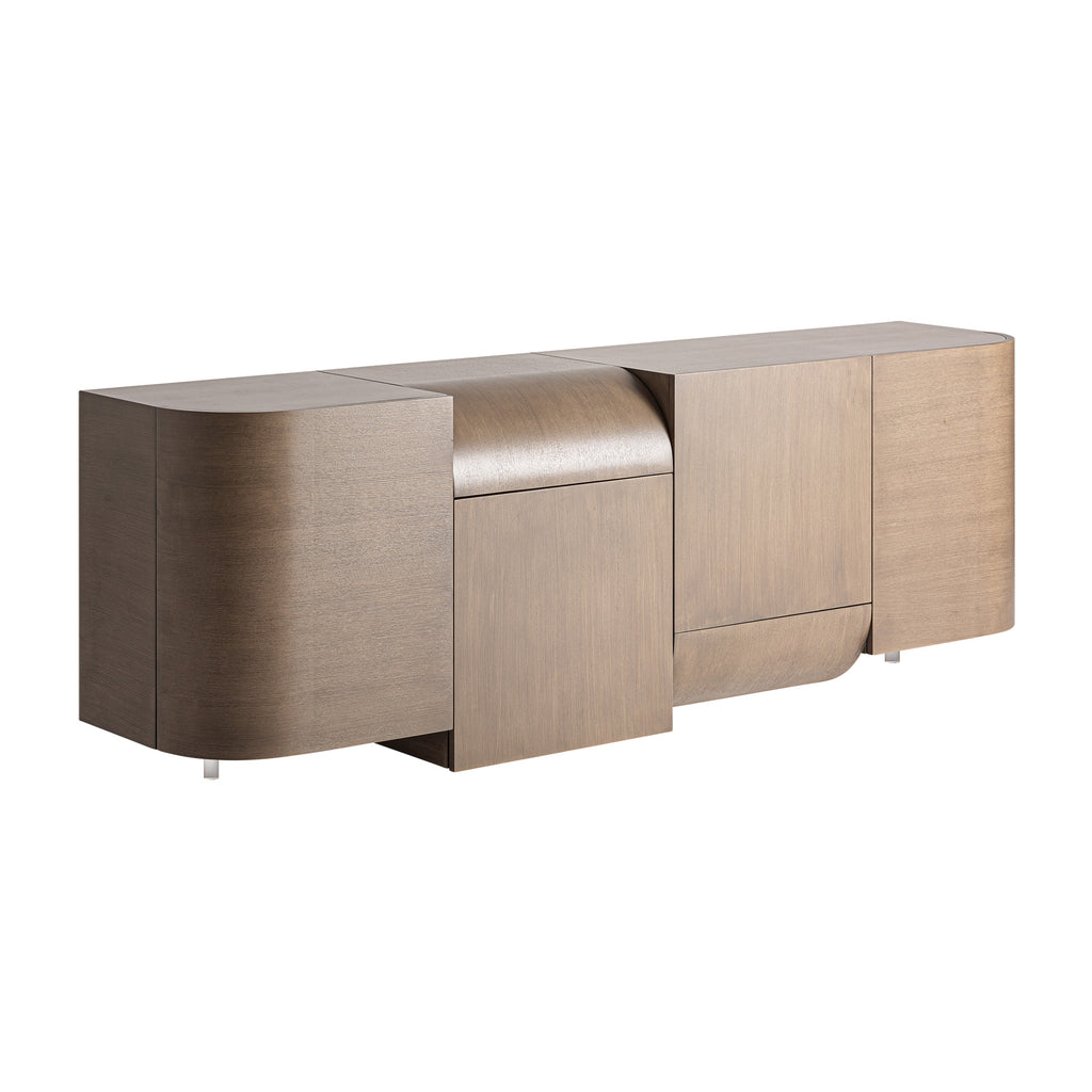 Art Deco Sideboard aus brauner Eiche 
