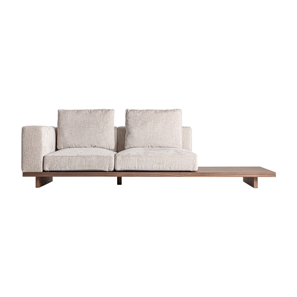 Modernes Ecksofa Modul in Taupe und Braun im Contemporary Stil