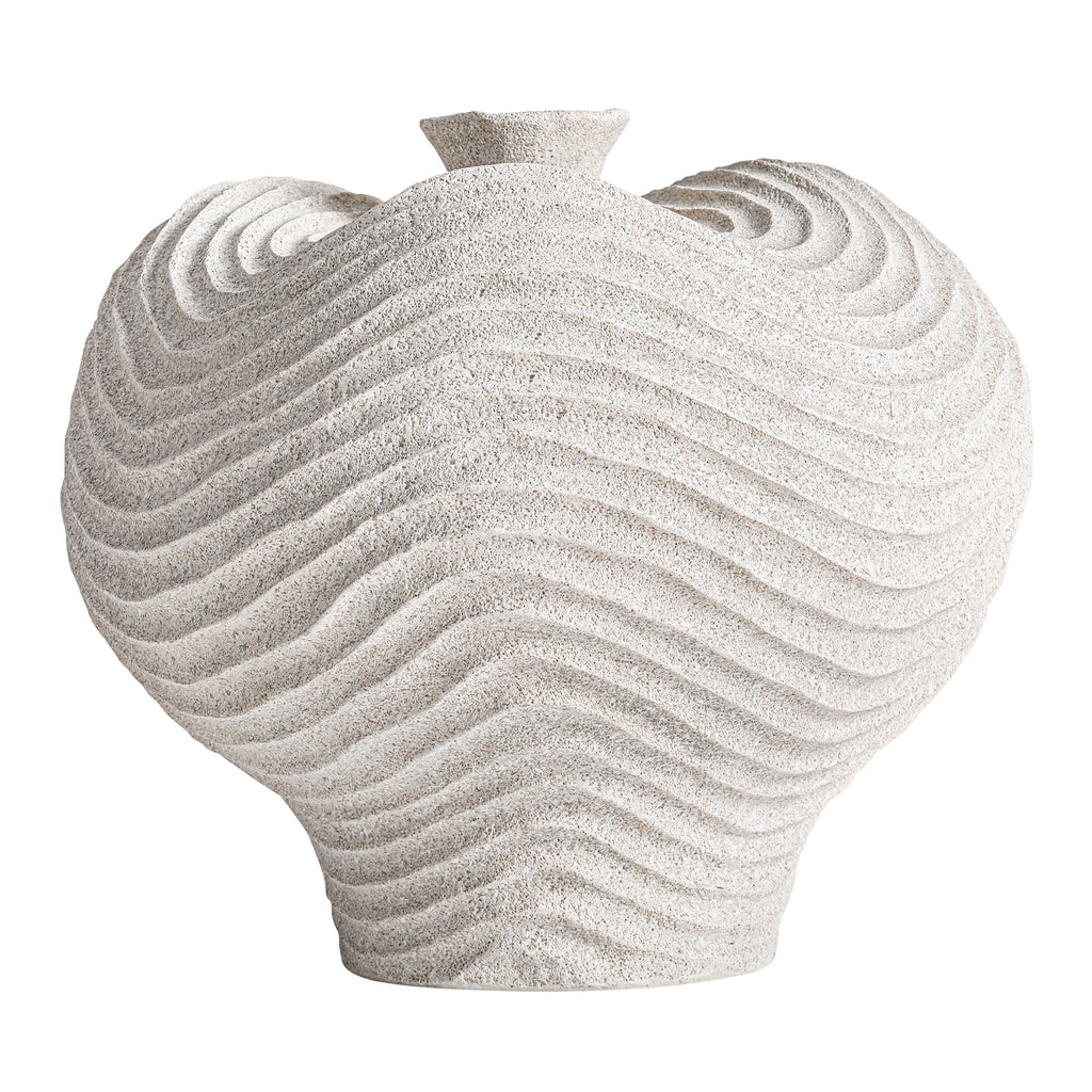 Weiße Vase aus Kunstharz im Contemporary Stil, elegant und pflegeleicht