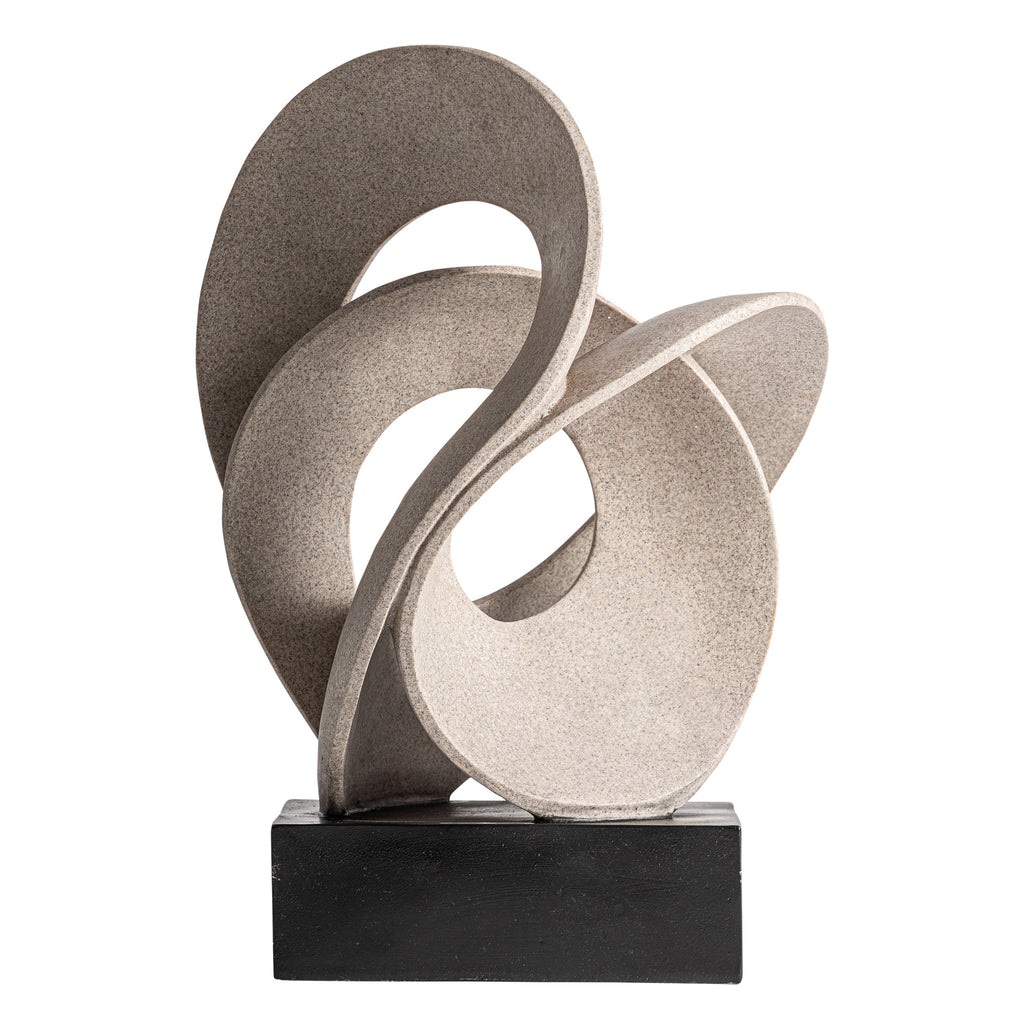 Moderne abstrakte Dekofigur in Beige