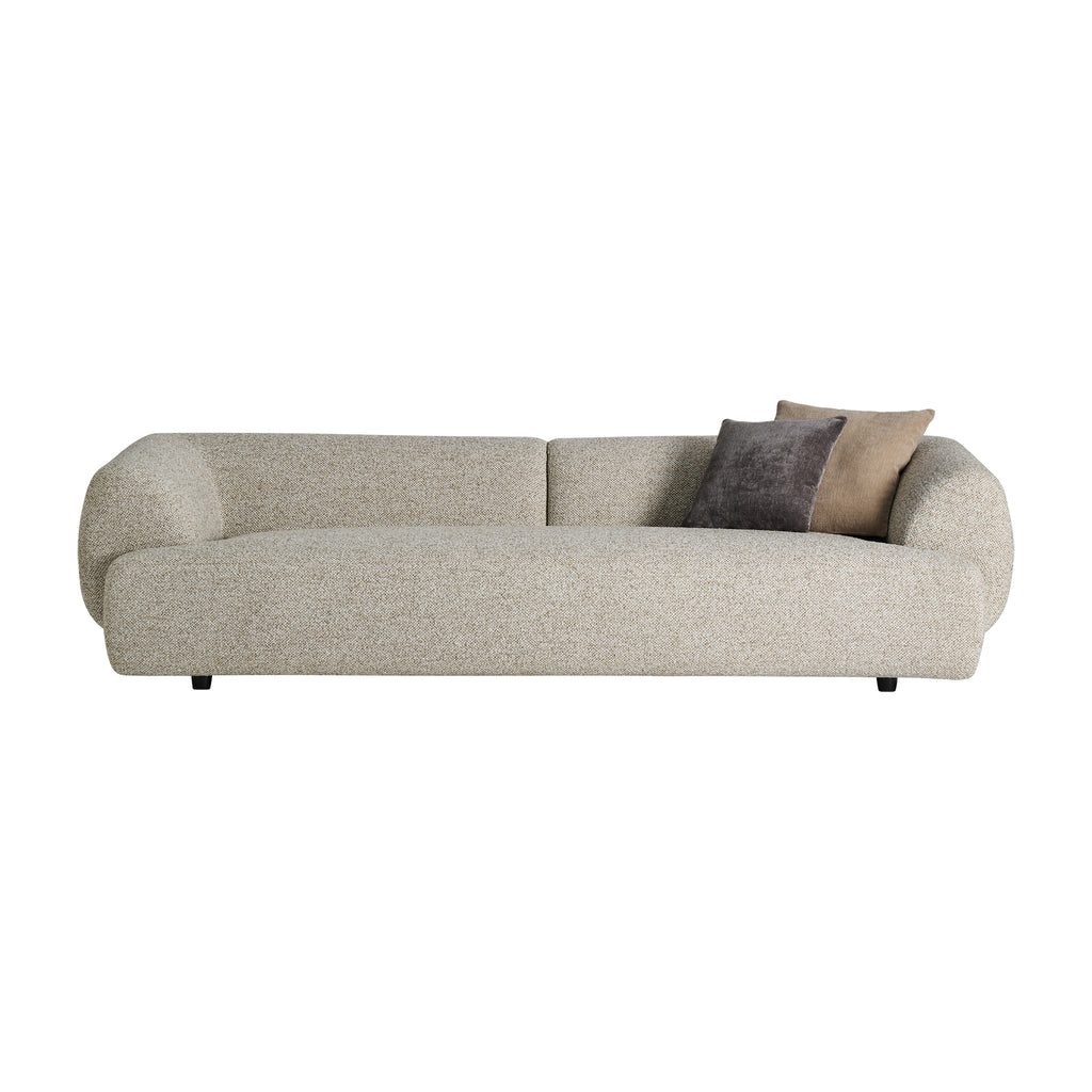 Dreisitzer Sofa in Beige, zeitgenössisches Design, komfortable Polsterung