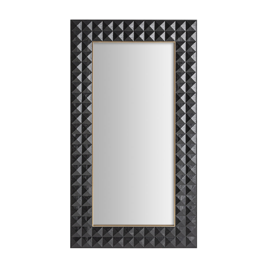 Wandspiegel Schwarz Gold im Art Deco Design