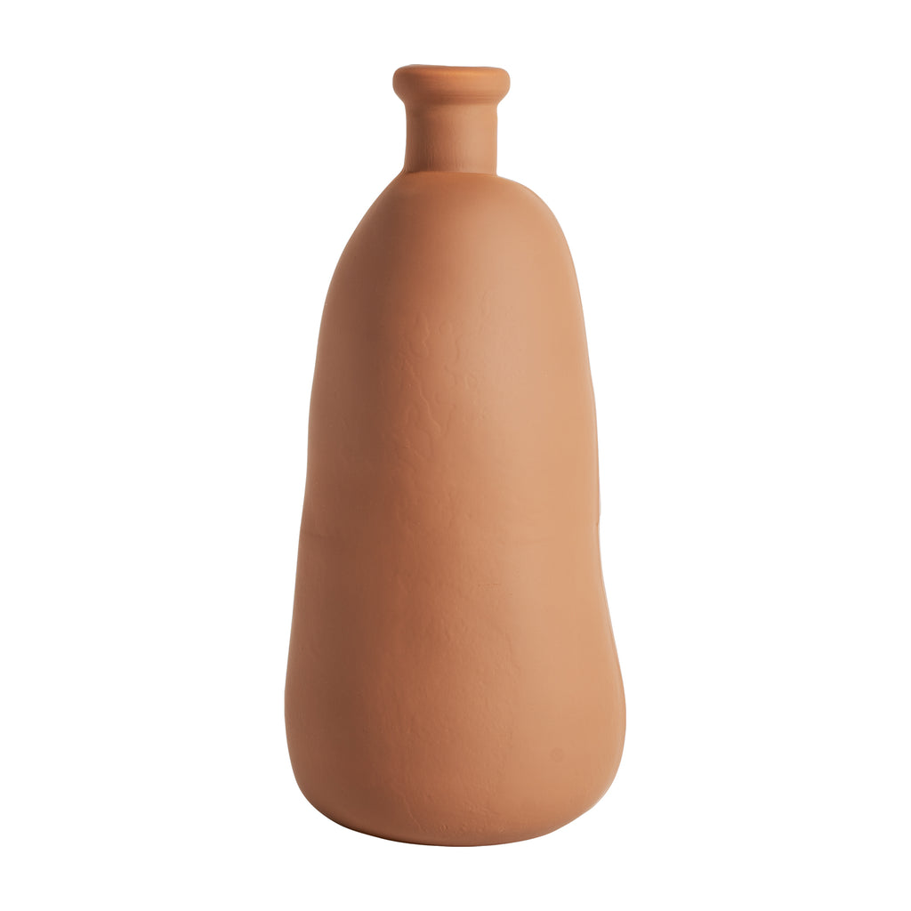 Zeitgenössische Vase aus Glas in Schokolade