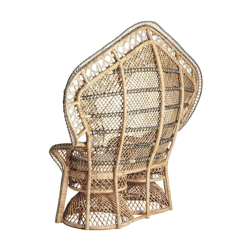 2-Sitzer Sofa Aglientu aus Rattan kombiniert mit Baumwolle - Maison Oudh