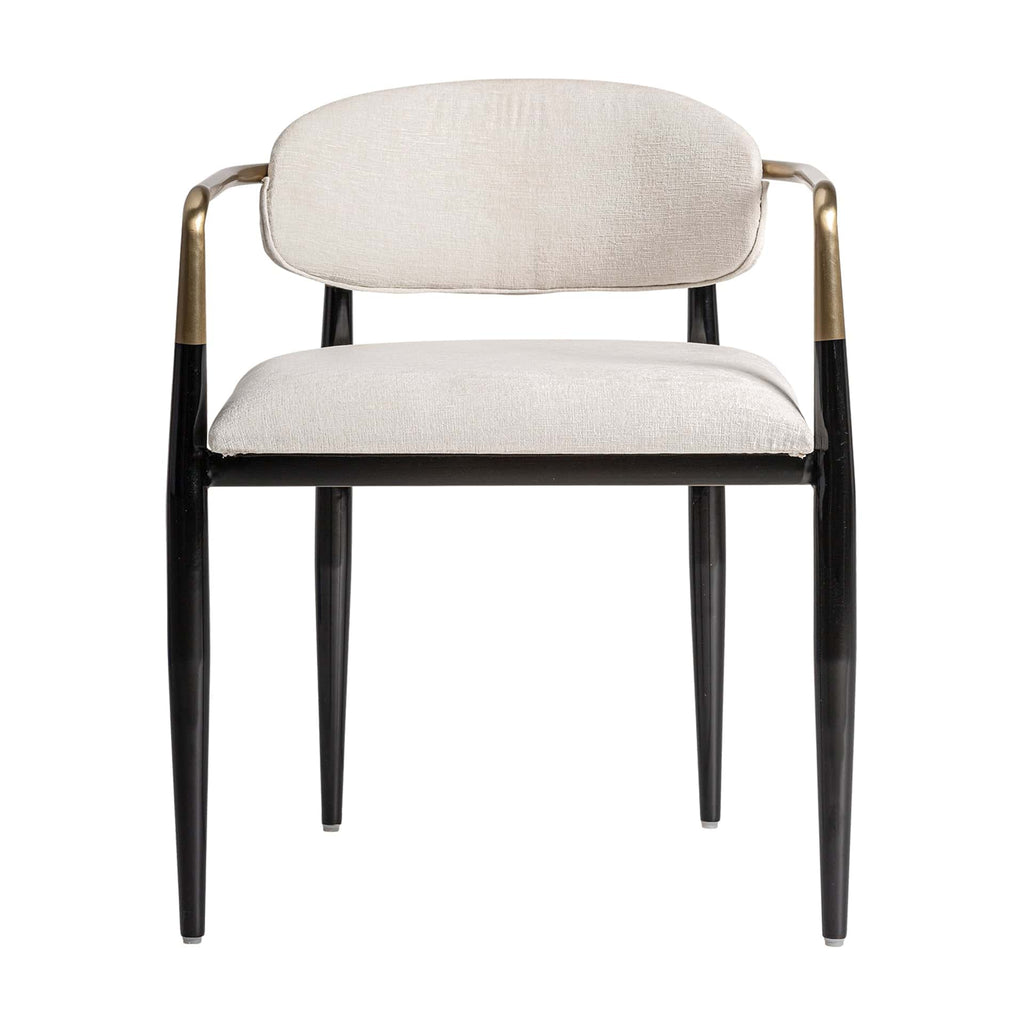 2er-Set Art Deco Stühle in Weiß & Schwarz - Maison Oudh
