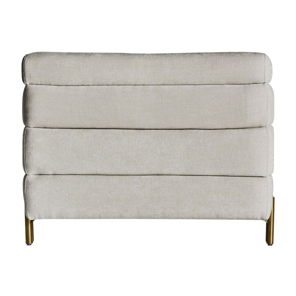 3-Sitzer Art-Deco-Sofa: Eleganz in Off White & Gold - Maison Oudh