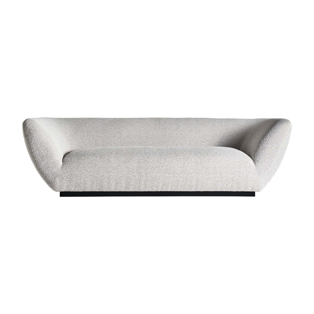 3-Sitzer Sofa in Off White auf elegantem Schwarzem Fuß - Maison Oudh