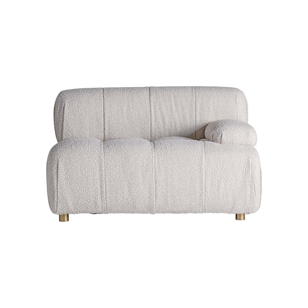 Art Deco Modulsofa Bouclé mit rechter Armlehne - Maison Oudh