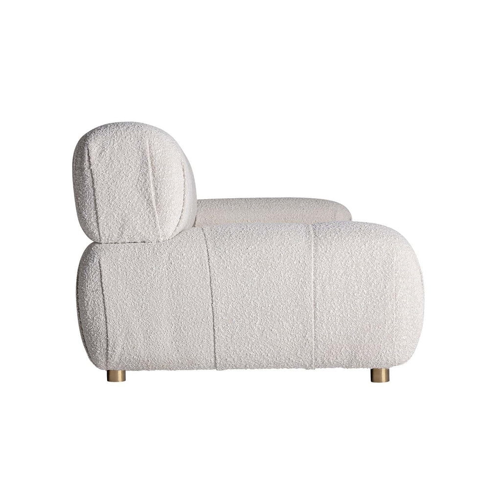 Art Deco Modulsofa Bouclé mit rechter Armlehne - Maison Oudh
