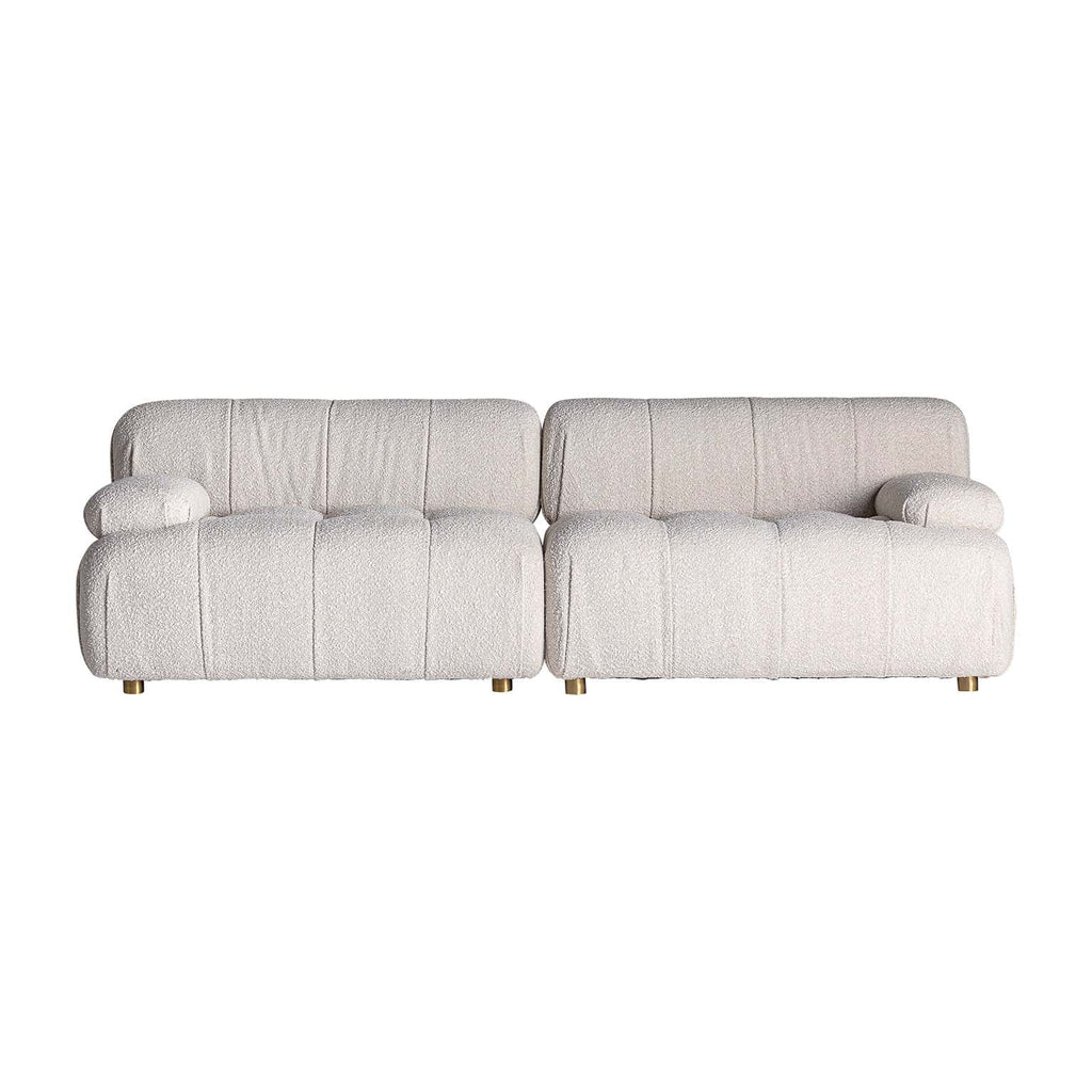 Art Deco Modulsofa Bouclé mit rechter Armlehne - Maison Oudh