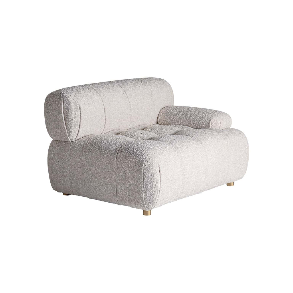Art Deco Modulsofa Bouclé mit rechter Armlehne - Maison Oudh