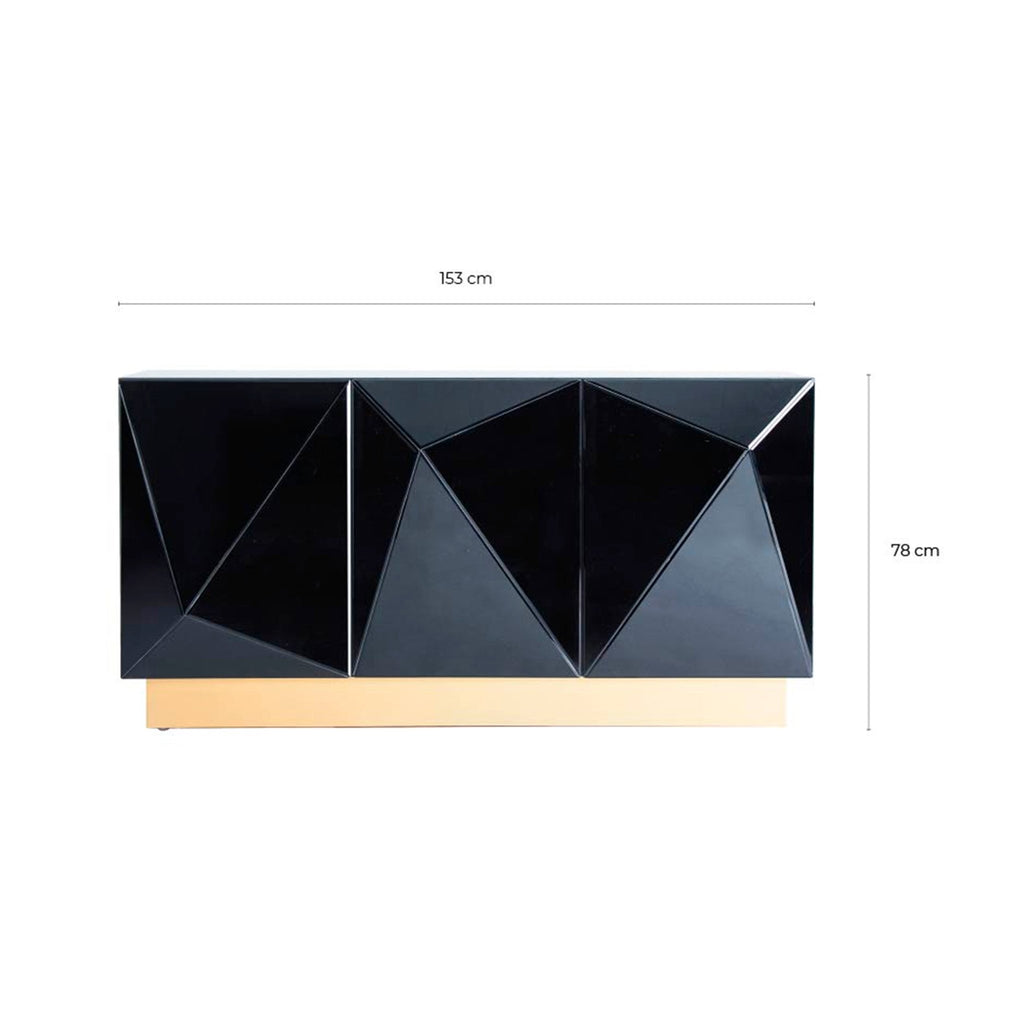 Art Deco Sideboard in Schwarz und Gold - Maison Oudh