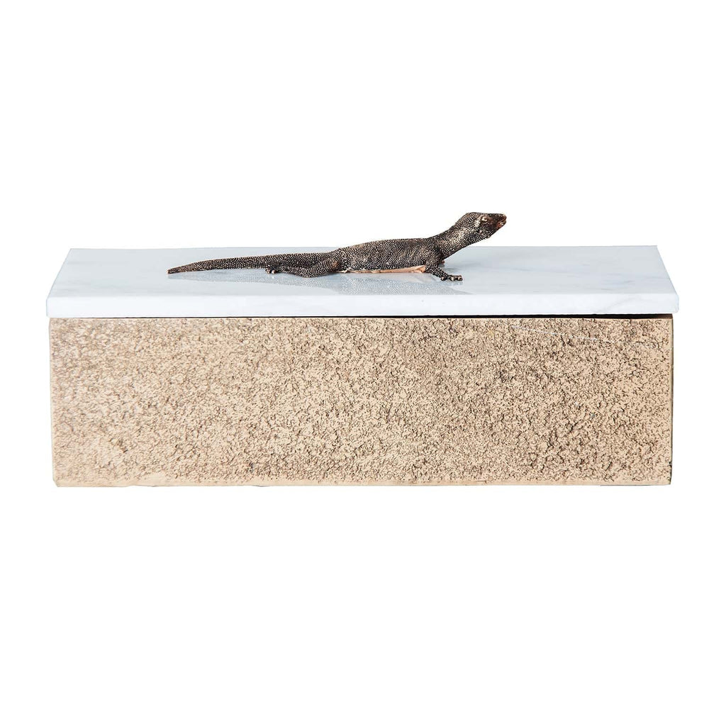 Box aus Marmor mit einem dekorativen Deckel - Maison Oudh