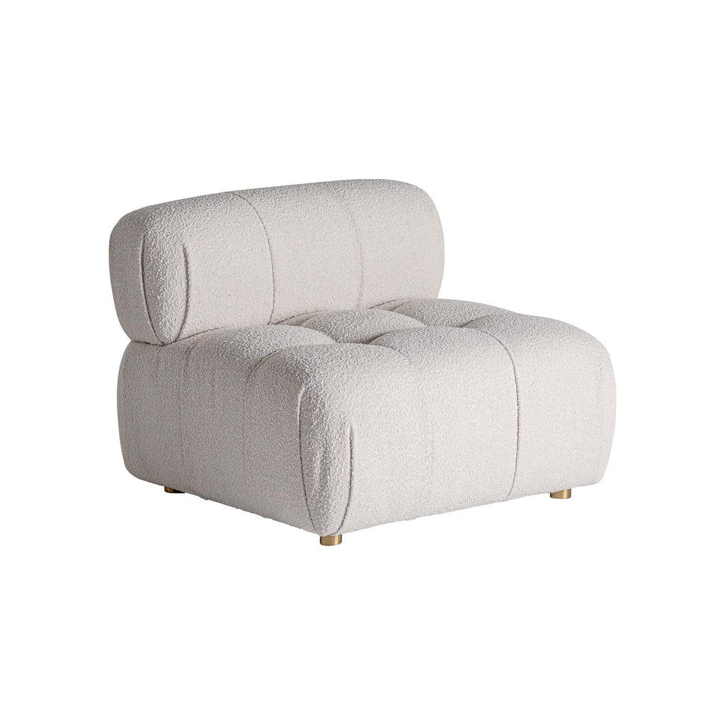 Cremefarbenes Modulsofa aus Bouclé im Art Deco Design - Maison Oudh