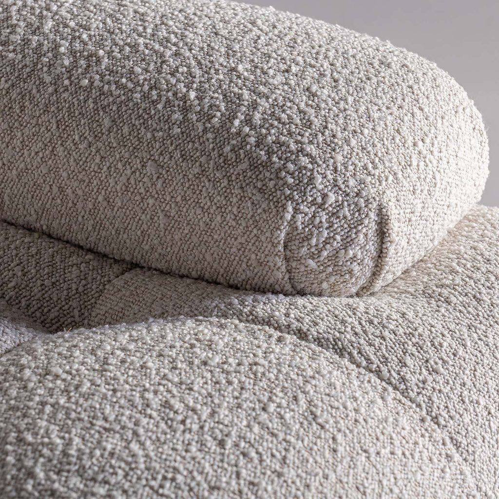 Cremefarbenes Modulsofa aus Bouclé im Art Deco Design - Maison Oudh