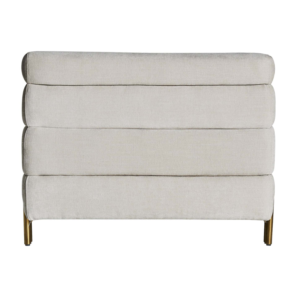 Cube-Design Art-Deco-Sessel: Gold trifft auf sanfte Grautöne - Maison Oudh