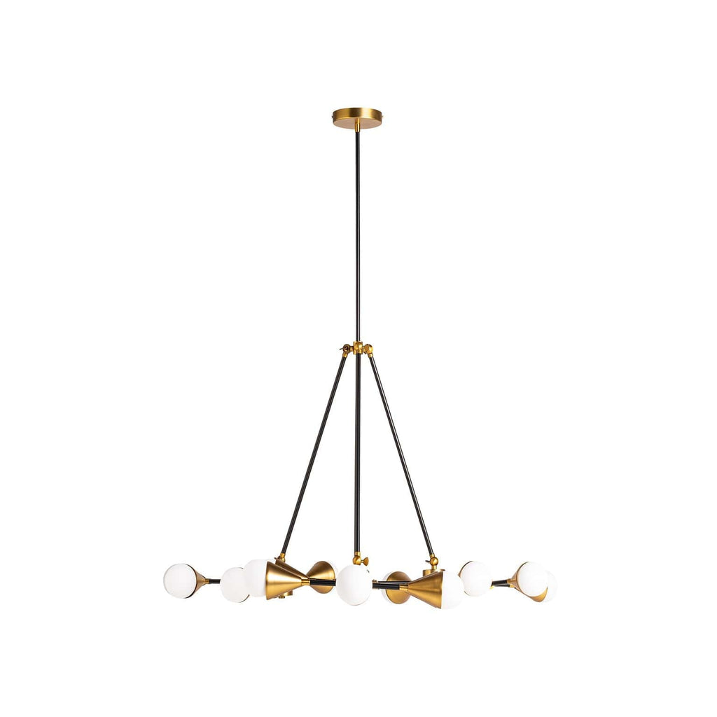 Deckenlampe in Gold mit fünfzehn Leuchtquellen - Maison Oudh