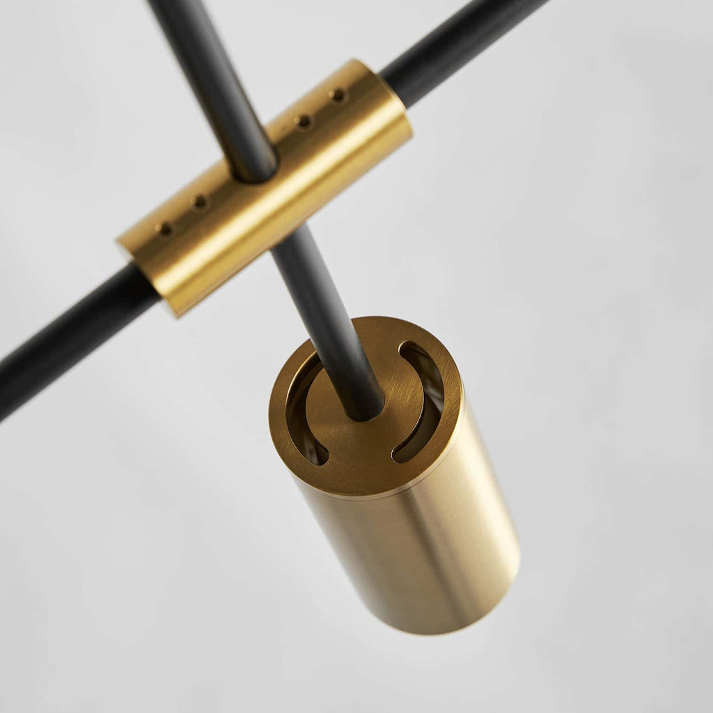 Deckenleuchte aus Messing in Schwarz und Gold - Maison Oudh