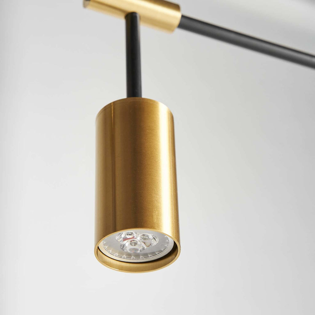 Deckenleuchte aus Messing in Schwarz und Gold - Maison Oudh