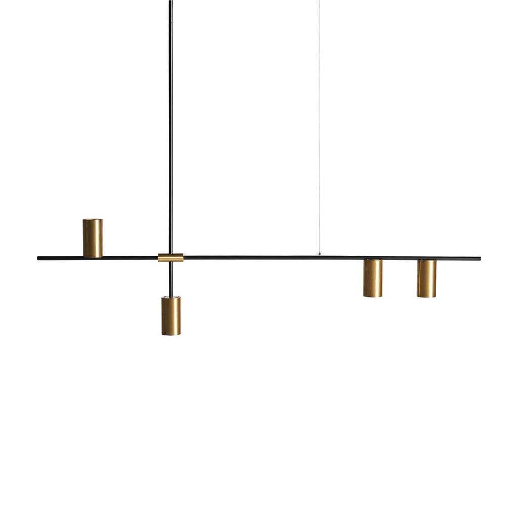 Deckenleuchte aus Messing in Schwarz und Gold - Maison Oudh