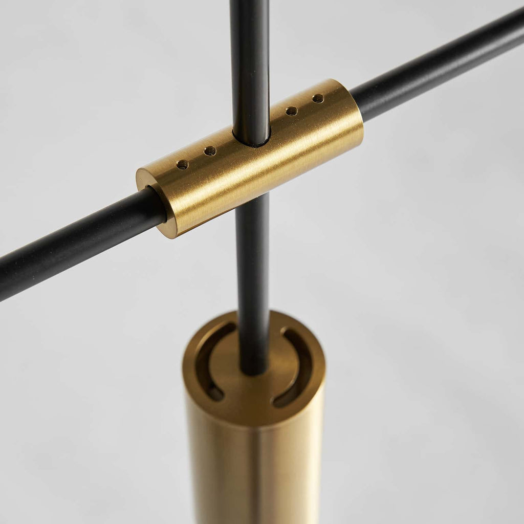 Deckenleuchte aus Messing in Schwarz und Gold - Maison Oudh